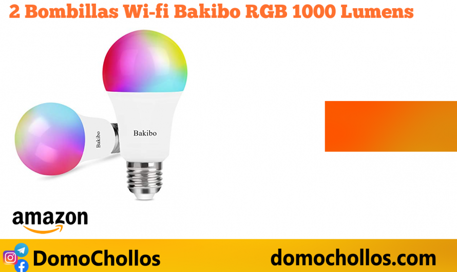 2 Bombillas Wi-fi Bakibo RGB 1000 Lumens