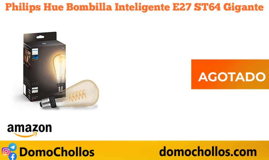 Philips Hue Bombilla Inteligente E27 ST64 Gigante