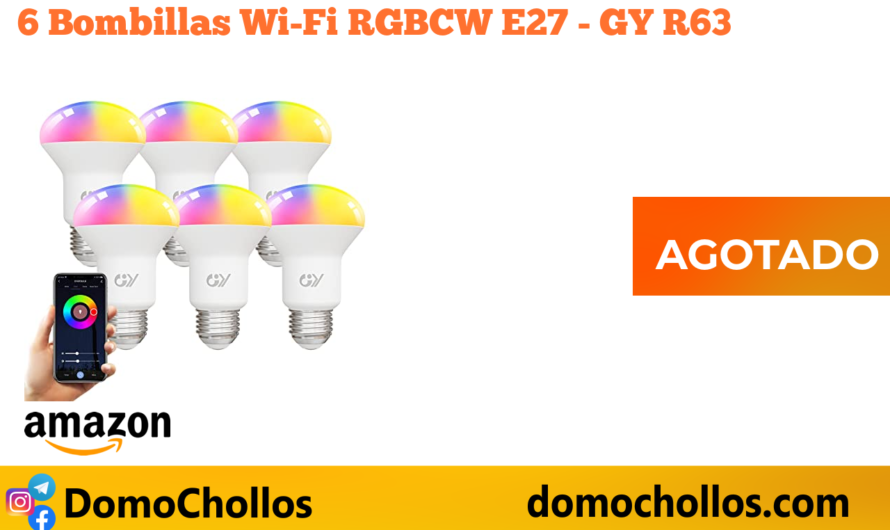 6 Bombillas Wi-Fi RGBCW E27 – GY R63