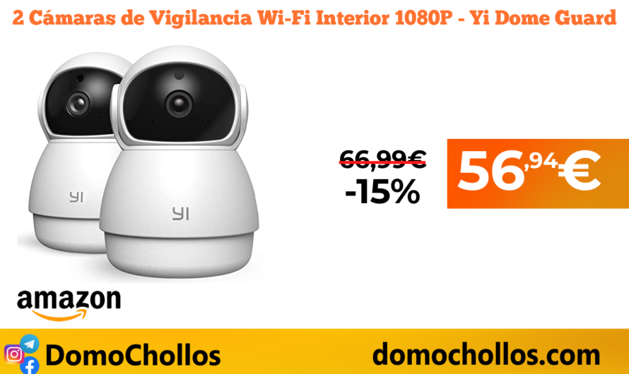 2 Cámaras de Vigilancia Wi-Fi Interior 1080P – Yi Dome Guard