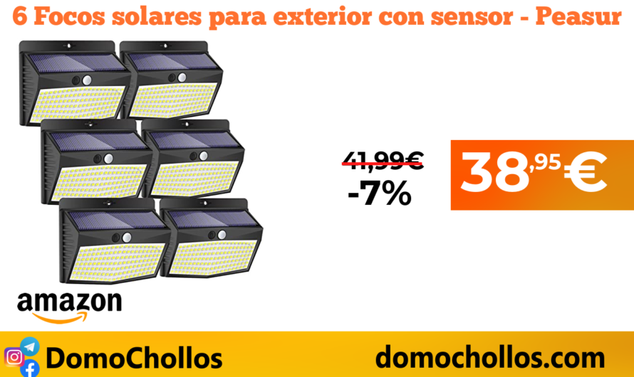 6 Focos solares para exterior con sensor – Peasur