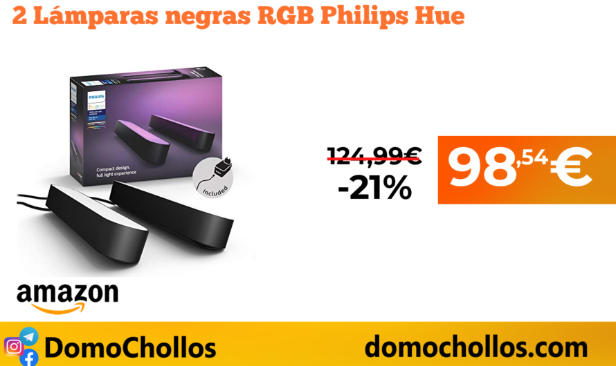 2 Lámparas negras RGB Philips Hue