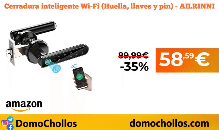 Cerradura inteligente Wi-Fi (Huella, llaves y pin) – AILRINNI