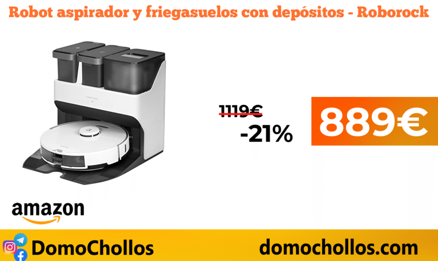 Robot aspirador y friegasuelos con depósitos – Roborock