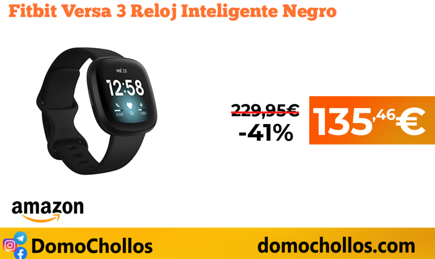 Fitbit Versa 3 Reloj Inteligente Negro