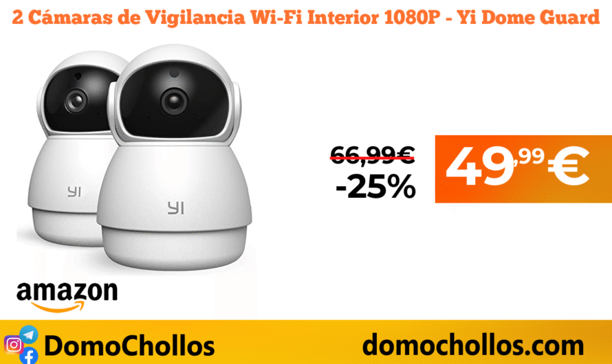 2 Cámaras de Vigilancia Wi-Fi Interior 1080P – Yi Dome Guard