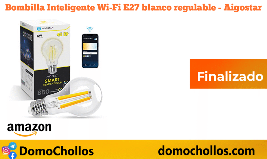 Bombilla Inteligente Wi-Fi E27 blanco regulable – Aigostar