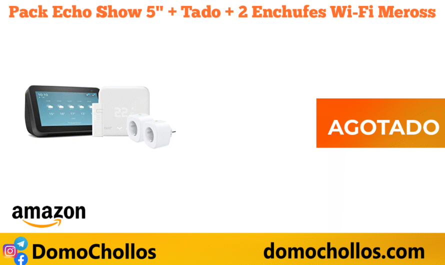 Pack Echo Show 5″ + Tado + 2 Enchufes Wi-Fi Meross