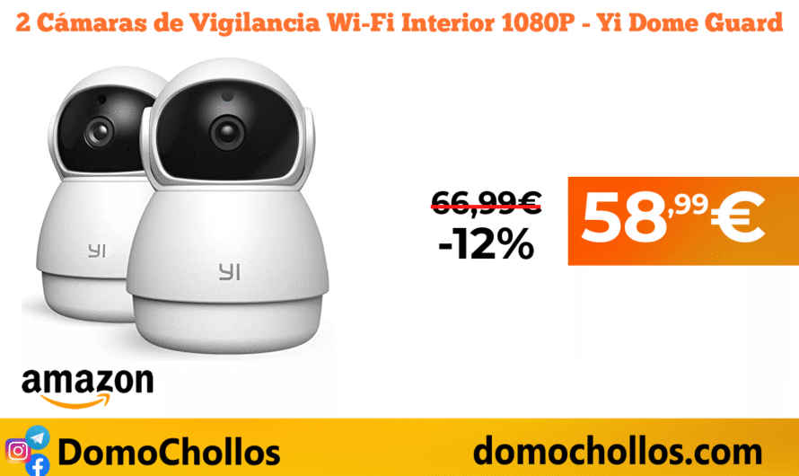 2 Cámaras de Vigilancia Wi-Fi Interior 1080P – Yi Dome Guard
