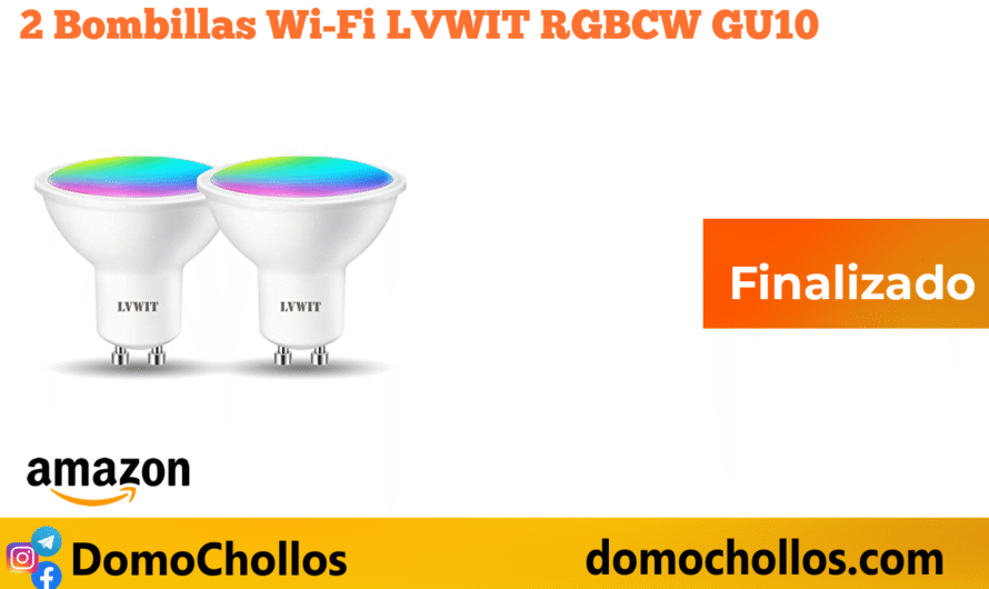 2 Bombillas Wi-Fi LVWIT RGBCW GU10