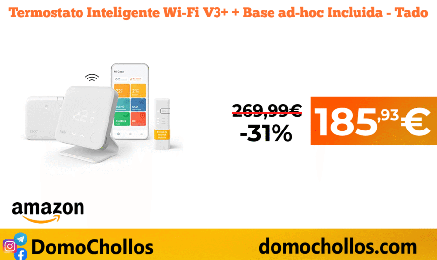 Termostato Inteligente Wi-Fi V3+ + Base ad-hoc Incluida – Tado