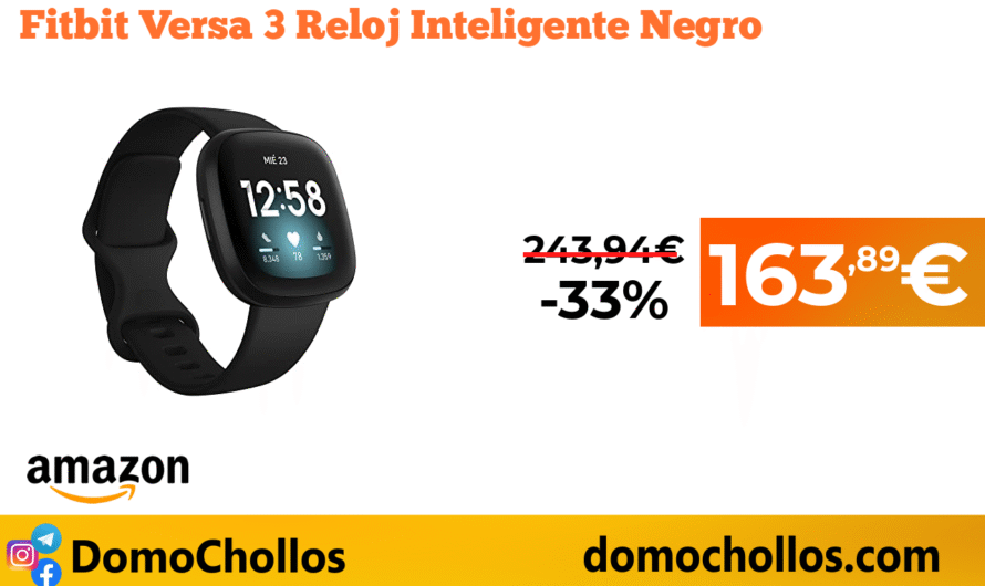 Fitbit Versa 3 Reloj Inteligente Negro