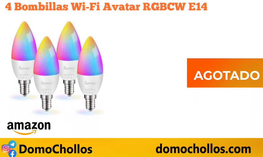 4 Bombillas Wi-Fi Avatar RGBCW E14