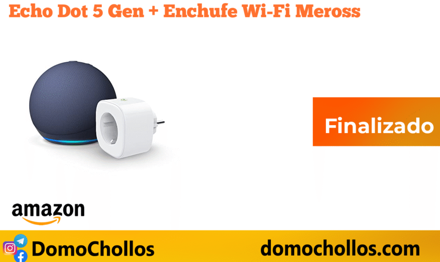 Echo Dot 5ªGen + Enchufe Wi-Fi Meross