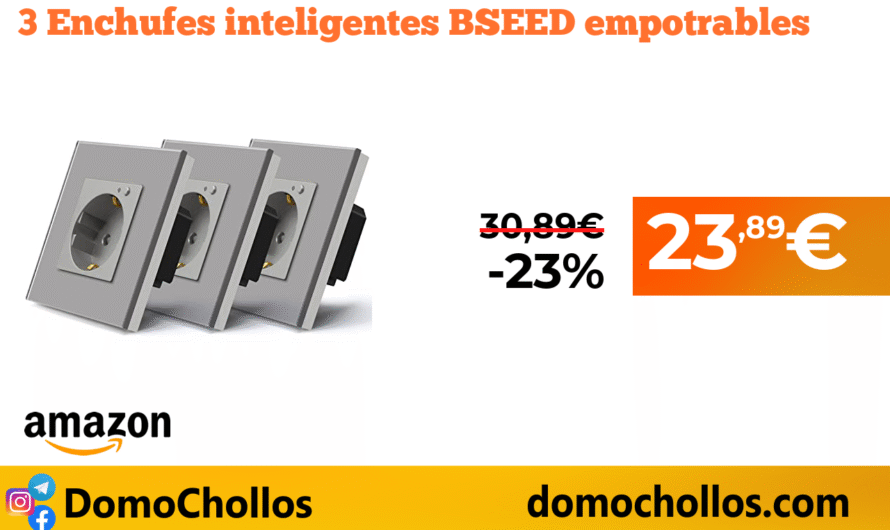 3 Enchufes inteligentes BSEED empotrables