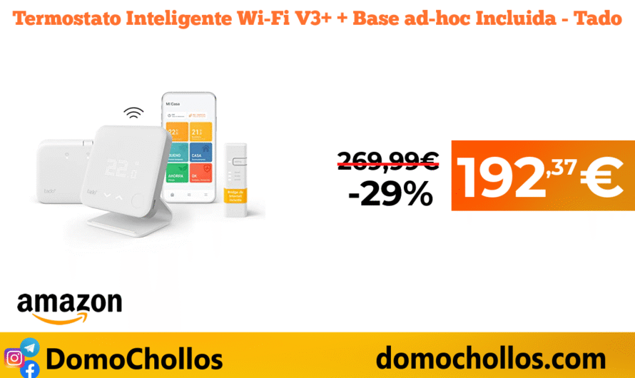 Termostato Inteligente Wi-Fi V3+ + Base ad-hoc Incluida – Tado