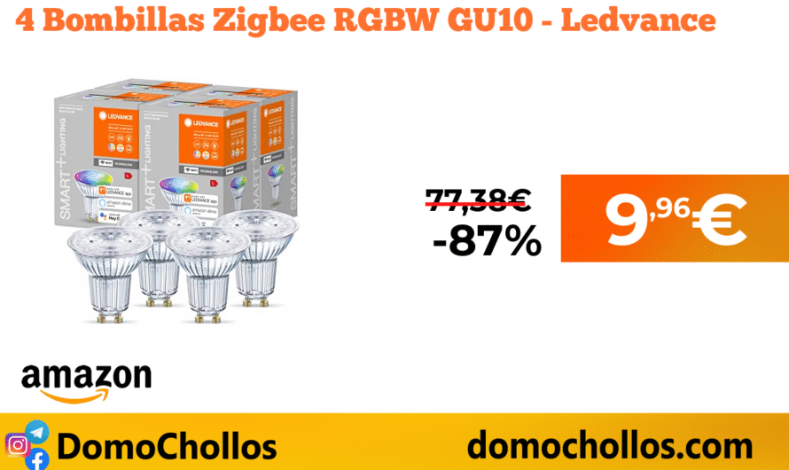 4 Bombillas Zigbee RGBW GU10 – Ledvance