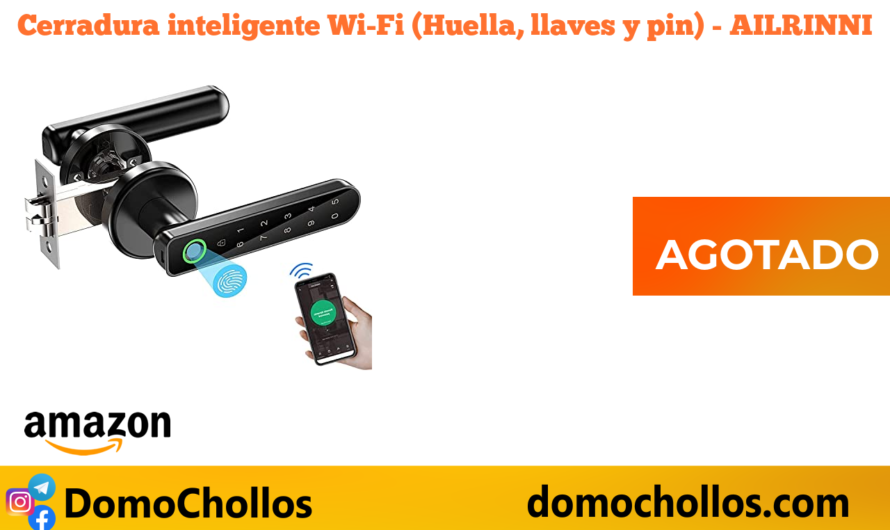 Cerradura inteligente Wi-Fi (Huella, llaves y pin) – AILRINNI