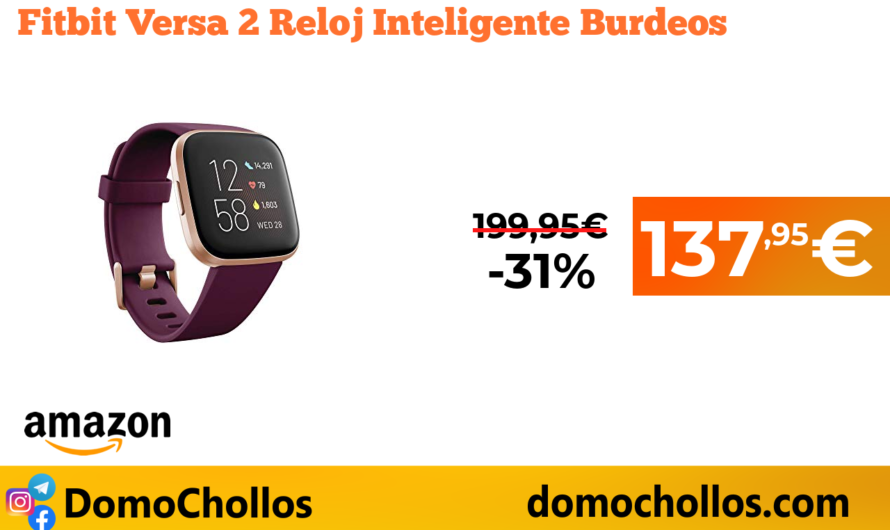 Fitbit Versa 2 Reloj Inteligente Burdeos