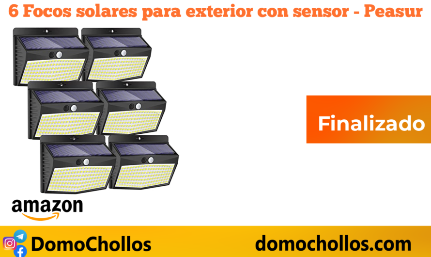 6 Focos solares para exterior con sensor – Peasur