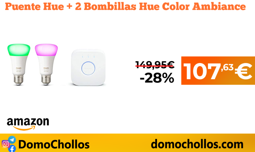 Puente Hue + 2 Bombillas Hue Color Ambiance