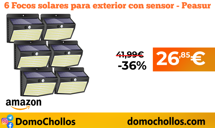 6 Focos solares para exterior con sensor – Peasur