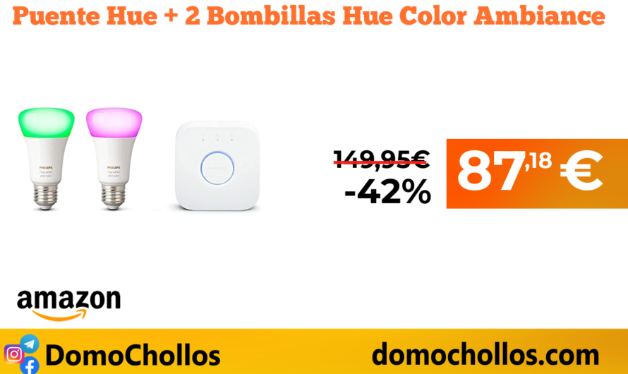 Puente Hue + 2 Bombillas Hue Color Ambiance