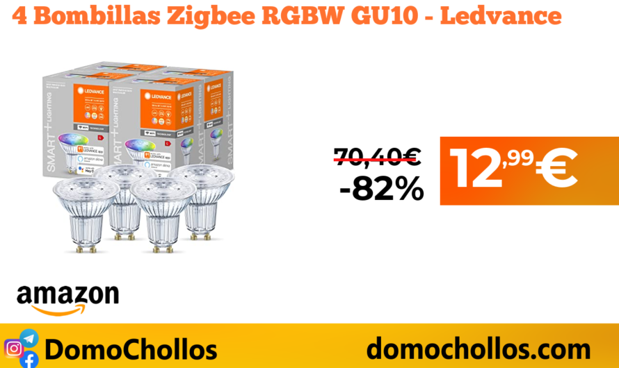 4 Bombillas Zigbee RGBW GU10 – Ledvance