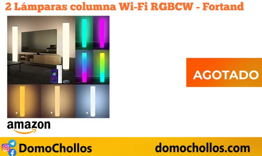 2 Lámparas columna Wi-Fi RGBCW – Fortand