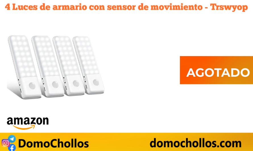 4 Luces de armario con sensor de movimiento – Trswyop