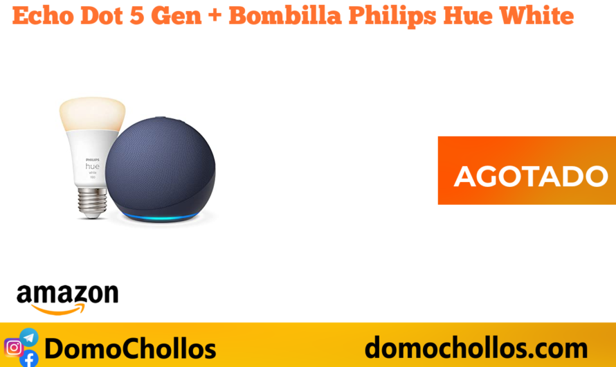 Echo Dot 5ªGen + Bombilla Philips Hue White