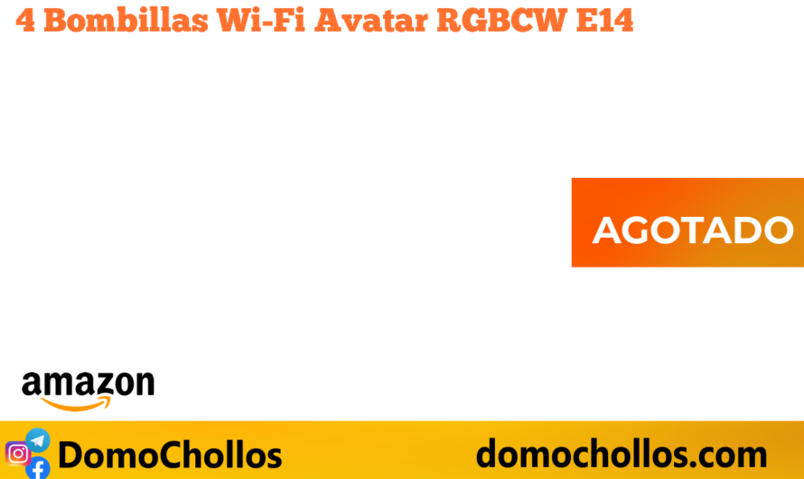 4 Bombillas Wi-Fi Avatar RGBCW E14