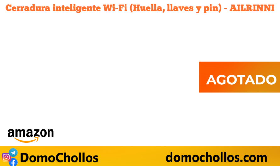 Cerradura inteligente Wi-Fi (Huella, llaves y pin) – AILRINNI