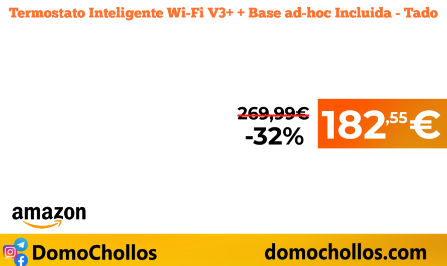 Termostato Inteligente Wi-Fi V3+ + Base ad-hoc Incluida – Tado