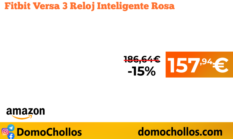 Fitbit Versa 3 Reloj Inteligente Rosa